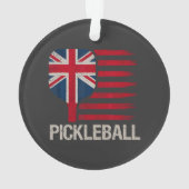 ピックルボール選手 パドル 英国旗 オーナメント (裏面)