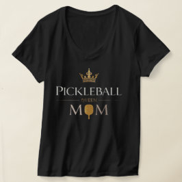 ピックルボール クイーン ママ シャツ｜クラウン ピックルボール デザイン Tシャツ