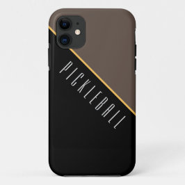 ピックルボール クラス モダン ブラック ブラウン カラー ブロック iPhone 11 ケース