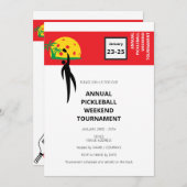 ピックルボール クラブ 会社 選手権 週末 イベント 招待状 (正面/裏面)