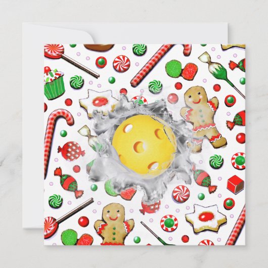 ピックルボール クリスマスカード (正面)