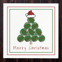 ピックルボール クリスマスツリー メリークリスマス ホリデー  スタンダードカクテルナプキン