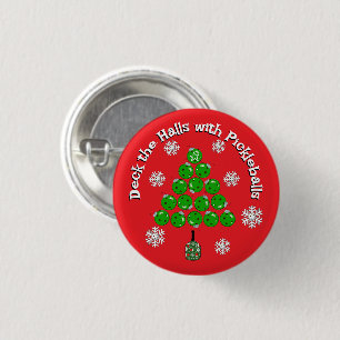 ピックルボール クリスマスツリー Xmas パーティー オリジナルグッズ 缶バッジ