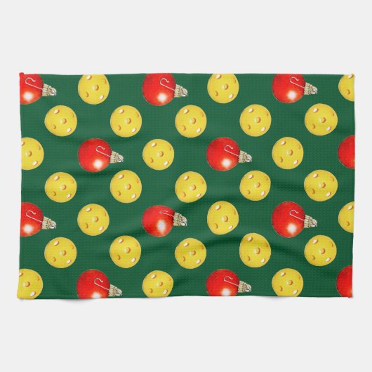 ピックルボール クリスマス キッチンタオル (横)