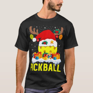 ピックルボール クリスマス ツリー サンタ ピックルボール Xmas Li Tシャツ