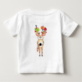 ピックルボール クリスマス トナカイ ベビーTシャツ (裏面)