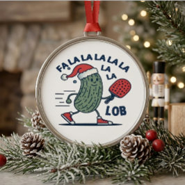 ピックルボール クリスマス メタルオーナメント
