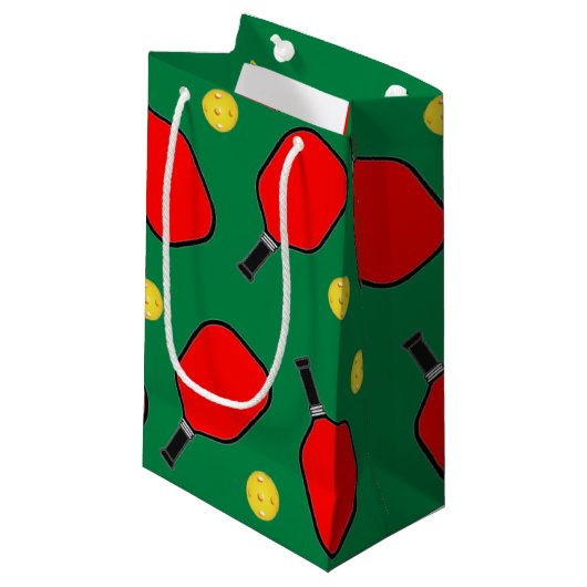 ピックルボール クリスマス 小型 ギフトバッグ (正面アングル)