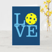 ピックルボール グリーティングカード - 愛してる ピックルボール (黄色い花)