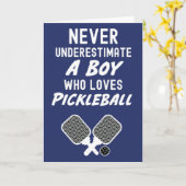 ピックルボール グリーティングカード 男子 子供 プレーヤー カード (黄色い花)