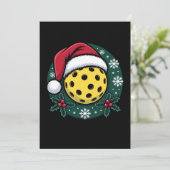 ピックルボール サンタ帽子 ホリー クリスマス ホリデー クリスマス 招待状 (スタンド正面)