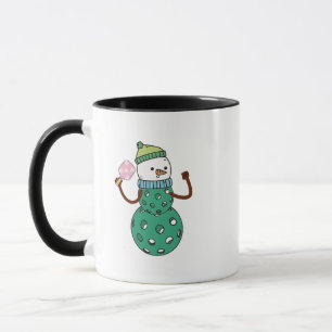 ピックルボール スノーマン 楽しいクリスマス Xmas マグカップ