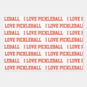 ピックルボール スポーツ ゲーム ボール ネット テキスト 面白 ラッピングペーパーシート (正面)