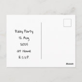 ピックルボール テーマの誕生日パーティー ポストカード (裏面)