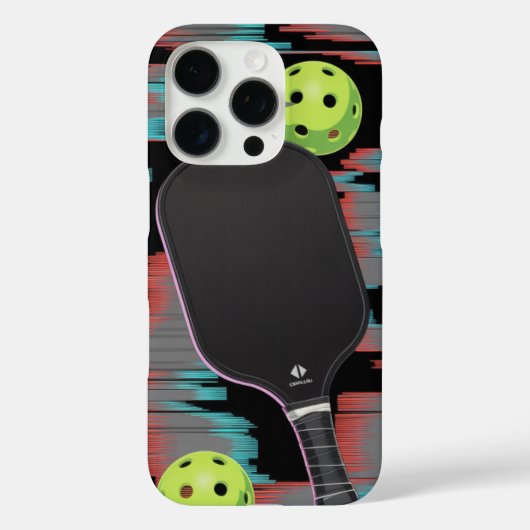 ピックルボール・ネオン・パドル・モーションケース Case-Mate iPhoneケース (裏面)
