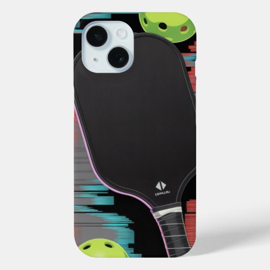 ピックルボール・ネオン・パドル・モーション・ケース Case-Mate iPhoneケース (裏面)