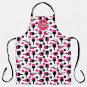 ピックルボール パドル ボール ピンク ブラック 個人用オリジナル エプロン (正面)