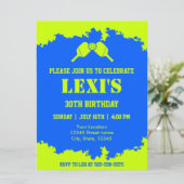 ピックルボール パドル 誕生日パーティー 招待状 (スタンド正面)