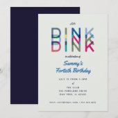 ピックルボール パーティー スポーツ レッツ ディンク パーティー 招待状 (正面/裏面)