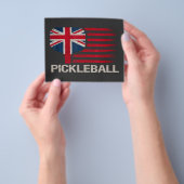 ピックルボール プレーヤー パドル 英国旗 チラシ (手)