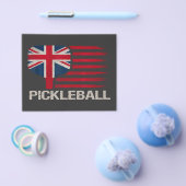 ピックルボール プレーヤー パドル 英国旗 チラシ (シングル)