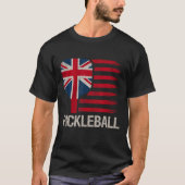 ピックルボール プレーヤー パドル 英国旗 Tシャツ (正面)