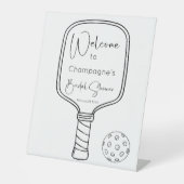 ピックルボール＆プロセッコのブライズシャワー歓迎 台座サイン (正面)