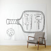 ピックルボール&プロセッコブライダルシャワーへようこそ タペストリー (インサイチュ(横))