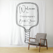 ピックルボール&プロセッコブライダルシャワーへようこそ タペストリー (インサイチュ)