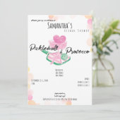 ピックルボール&プロセッコレトロカップルズブライダルシャワー 招待状 (スタンド正面)