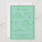 ピックルボール＆プロセッコ独身最後のパーティー 手描き 招待状 (裏面)