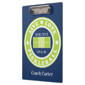 ピックルボール：ライブ，愛，漬け物，カスタム文字    クリップボード (左)