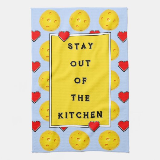 ピックルボール ラブ キッチンタオル (縦)