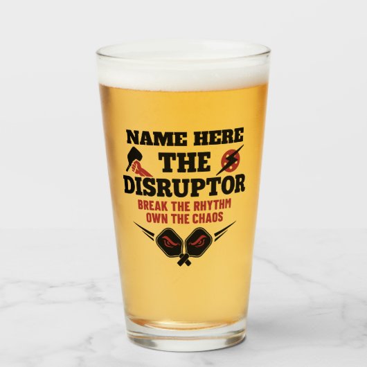 ピックルボール 名前入り THE DISRUPTOR カオス タンブラーグラス (ドリンク正面)