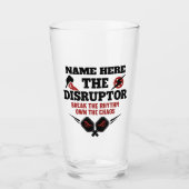 ピックルボール 名前入り THE DISRUPTOR カオス タンブラーグラス (正面)