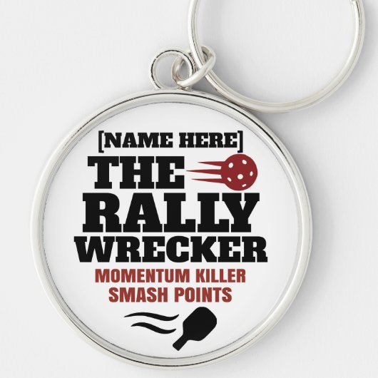 ピックルボール 名前入り The Rally Wrecker  キーホルダー (正面)