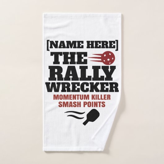 ピックルボール 名前入り The Rally Wrecker ハンドタオル (ハンドタオル)