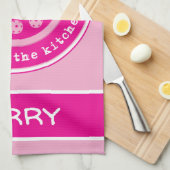 ピックルボール:熱もし文字 キッチンタオル (四つ折り)