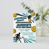 ピックルボール 誕生日パーティー レトロ ヴィンテージ ポストカード (スタンド正面)