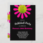 ピックルボール 誕生日 かわいい招待状 + RSVP 招待状 (正面/裏面)