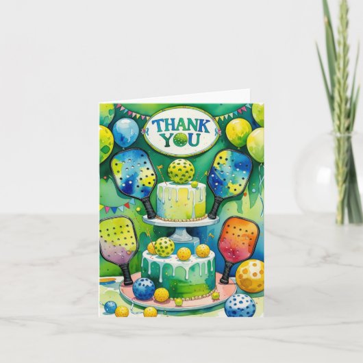 ピックルボール 誕生日 サンキューカード (正面)