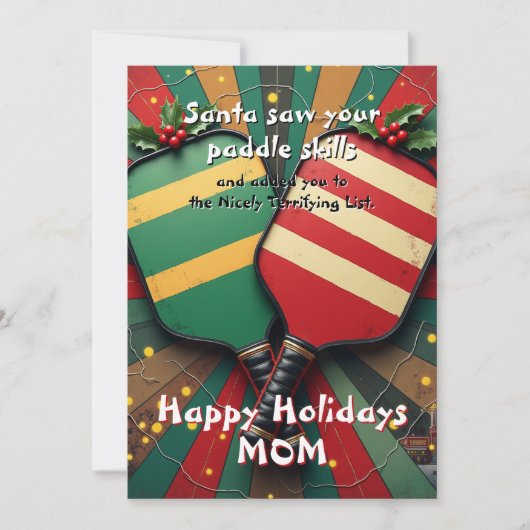 🎅ピックルボール The Nicely Terrifying Paddlegram シーズンカード (正面)