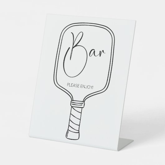 ピックルモダンボール&プロセッコブライダルシャワーバー 台座サイン (正面)