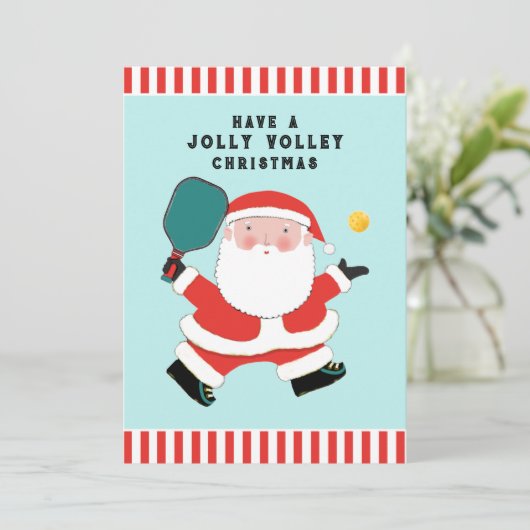 ピックルユニークボールクリスマスホリデーカード シーズンカード (スタンド正面)