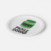 ピックルラバーチームピックルおもしろいズスクルチーム ペーパープレート (アングル)