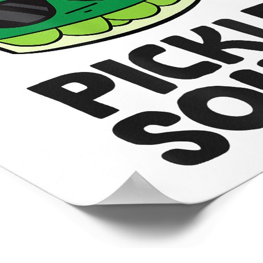 ピックルラバーチームピックルおもしろいズスクルチーム ポスター (角)