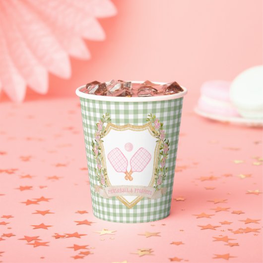 ピックル名門私立校風のボールとプロセッコ 紙コップ (インサイチュ)