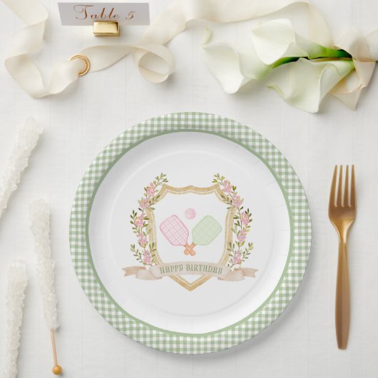 ピックル名門私立校風のボールハッピーバースデー ペーパープレート (ウェディング)