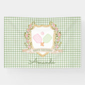 ピックル名門私立校風のボールハッピーバースデー 横断幕 (横)