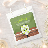 ピックル名門私立校風のボールパドル写真ディンク誕生日パーティー フェイバーバッグ (クリップ留めされた状態)